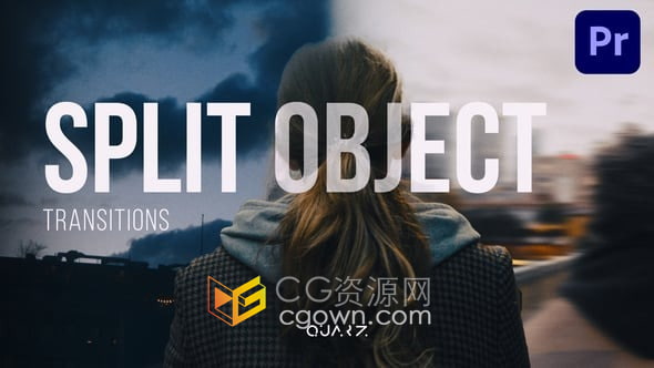 视频画面拆分对象分层动画过渡转场特效-PR模板