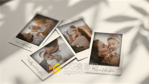 温暖光影捕捉回忆照片展示动画视频相册-PR模板