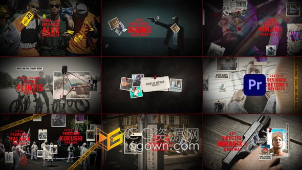 黑暗的氛围犯罪电影介绍标题序列Crime Title Sequence-PR模板