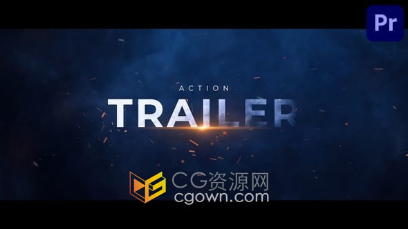 PR模板-动态的金属全屏标题创建大片风格动作电影预告片