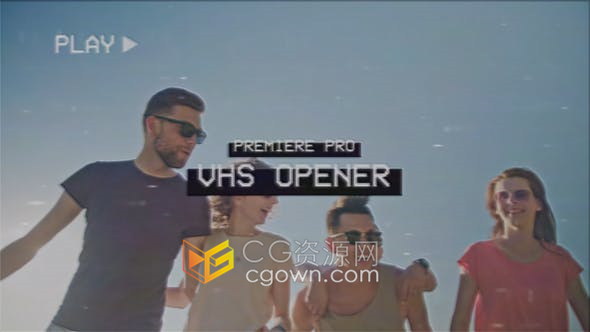 VHS录像带效果画面视频开场介绍视频片头制作工程-PR模板
