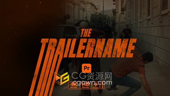 PR模板-专业比例擦除效果标题4K超高清电影预告片