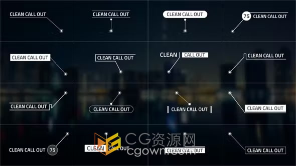 单文本线呼出指示文字标题介绍视频字幕-PR模板