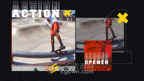 Dynamic Opener Premiere制作动感视频片头现代开场动画效果-PR模板