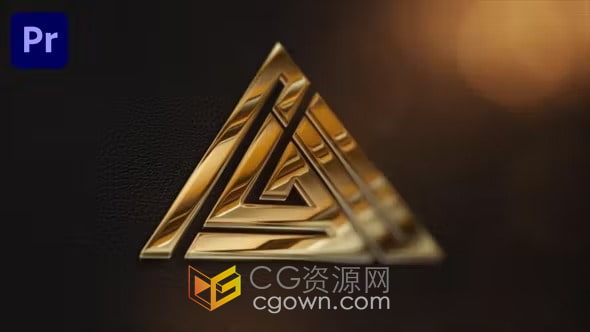 金/银色金属LOGO演绎动画视频片头-PR模板下载