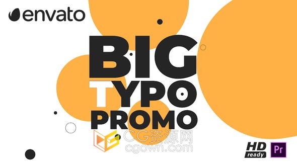 Big Typo Promo大标题创意动态优雅简介现代开场视频片头-AE与PR模板