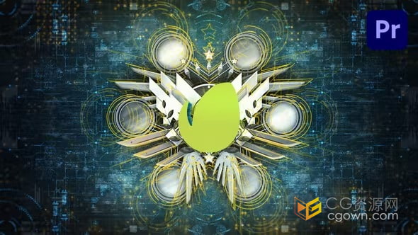 Hi-Tech Logo PR模板高科技标志动画视频片头