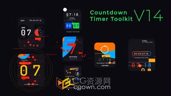 PR模板-倒数计时器工具包Countdown Timer Toolkit V14