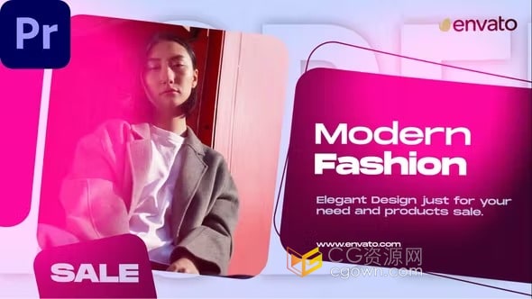 极简现代时尚开场宣传视频片头-PR模板下载
