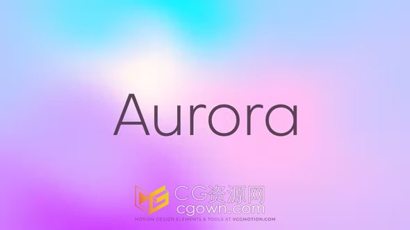 优雅唯美极光效果渐变动画背景PR模板免费下载