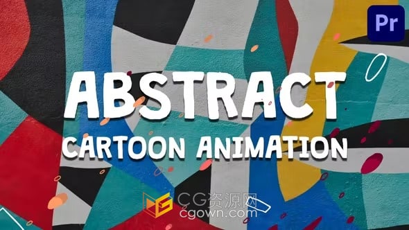 Premiere模板12组抽象卡通动画效果PR模板