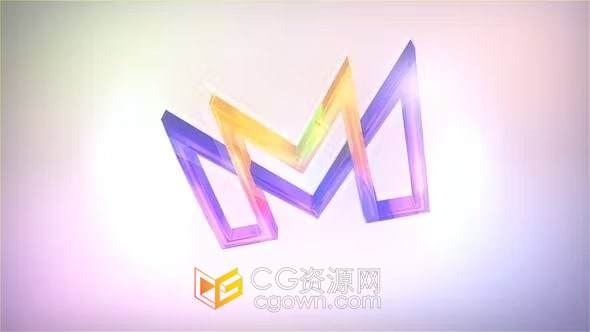 大气明亮光泽企业品牌宣传Light Logo片头-PR标志模板