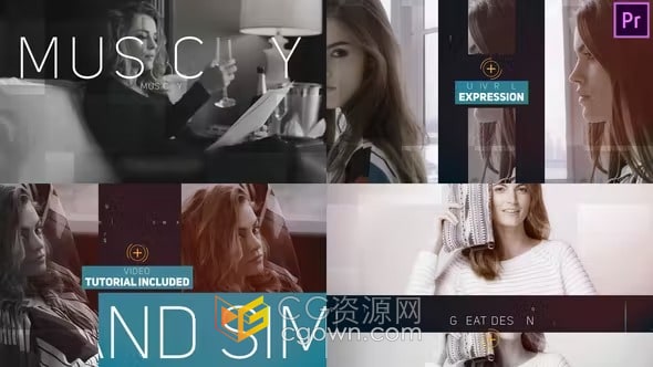 PR模板-时尚走秀片头包装动感音乐画面闪烁视频片头