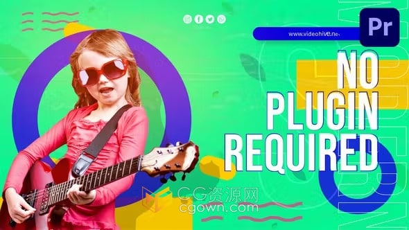 PR模板-色彩鲜艳儿童频道活动公告少儿教育机构视频广告