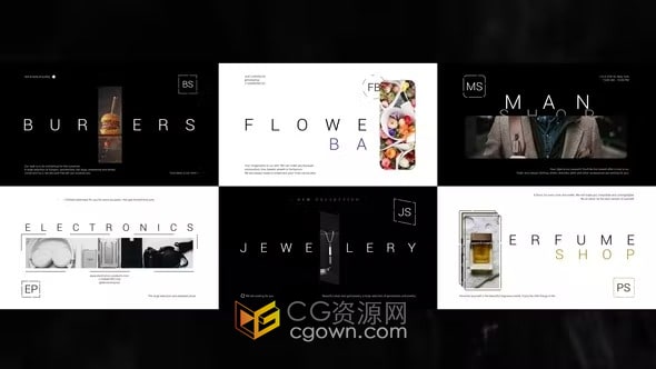 时尚品牌宣传幻灯片动画视频-PR模板下载