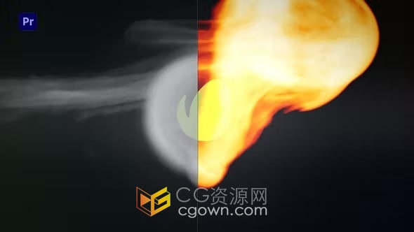 PR模板-烟雾/火焰LOGO制作科幻电影预告片足球游戏介绍片头
