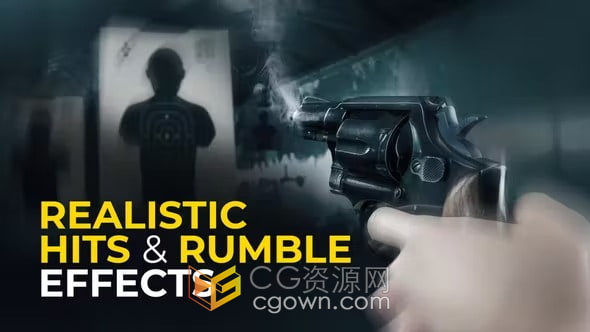 PR模板-制作打斗枪击运动场景视频命中击中振动镜头效果