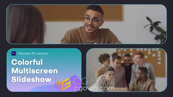 PR模板-明亮简约分割屏幕时尚作品宣传业务简报图片视频拼贴演示