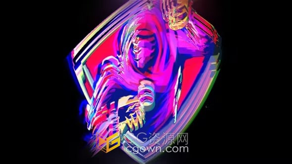 Glitch Logo PR模板下载故障特效标识视频片头
