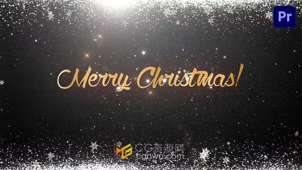 AE与PR模板-2023新年祝福小视频圣诞节贺卡节日问候标题片头