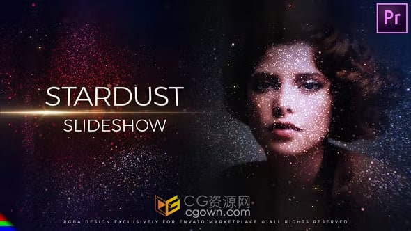 PR模板-闪亮星尘粒子效果时尚时装秀高端晚会颁奖典礼开幕式介绍视频