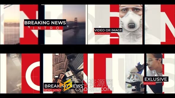 每日热点事件生活新闻介绍开场视频片头-AE模板