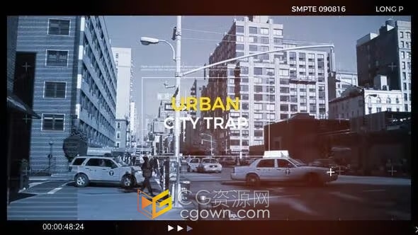 Urban Glitch宣传片PR模板故障特效画面效果视频