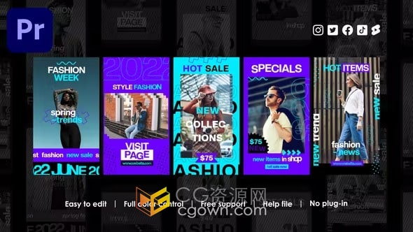 社交媒体短视频广告宣传动态海报小视频-PR模板