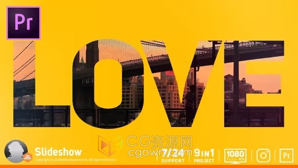 活力宣传介绍幻灯片图文动画视频效果-AE与PR模板