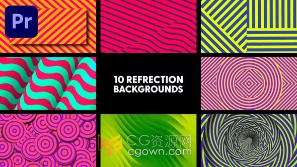 4K分辨率图形纹理动画背景视频制作生成-PR模板