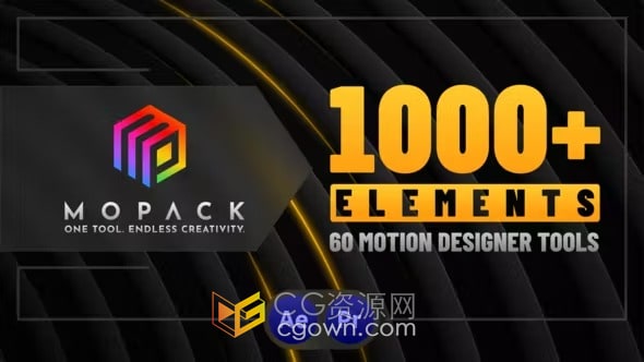 MoPack V1.5 AE与PR扩展脚本1000+动态图形元素预设包