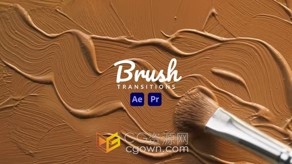 12种油漆笔刷动画效果画笔过渡视频转场-AE与PR模板