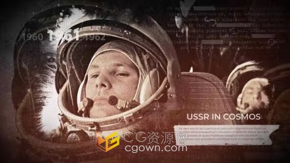 PR模板-黑暗墨水风格时间轴展示视差历史战争电影军事视频开场白