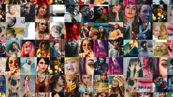 PR模板-摄影作品展示照片墙颁奖典礼时装秀视频墙开场