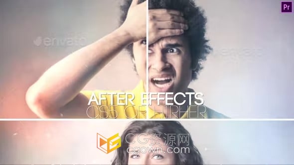 框架线条动画照片展示活动视频个人专辑相册-PR模板