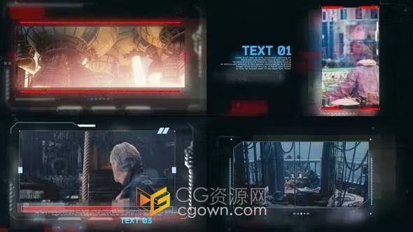 HUD元素赛博朋克高科技感宣传片介绍视频-PR模板