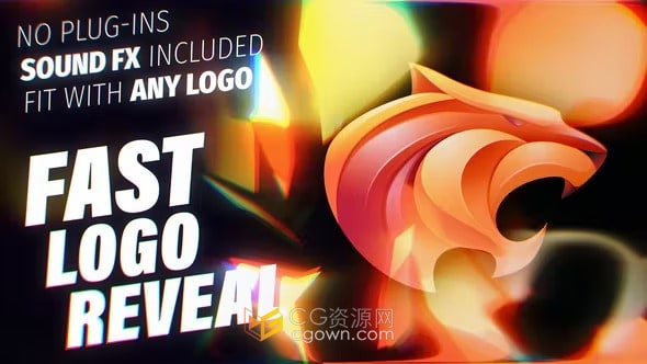 发光破碎片拼接LOGO动画视频片头-PR模板下载