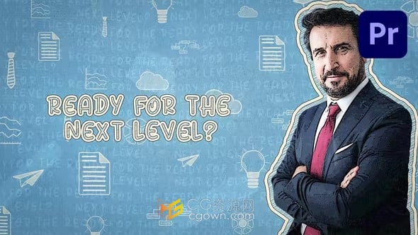 4K分辨率手绘复古定格动画介绍公司管理层视频-PR模板