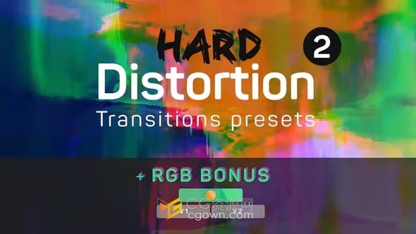 失真RGB特效转场预设第二套PR效果视频过渡