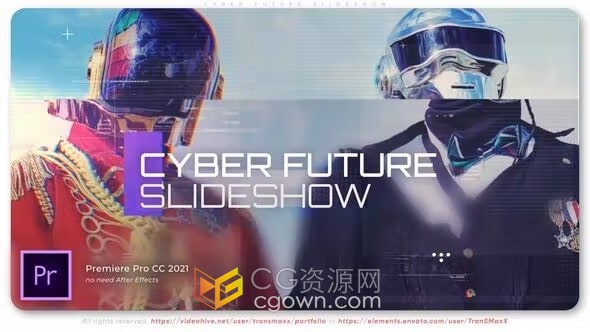 网络技术数字幻灯片游戏机器人宣传视频动画-PR模板