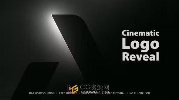 黑暗背景发光标志动画-PR LOGO模板下载