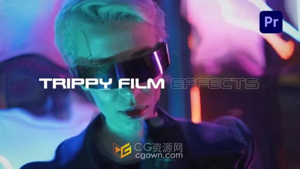 PR模板下载迷幻电影效果制作时尚音乐视频片头特效