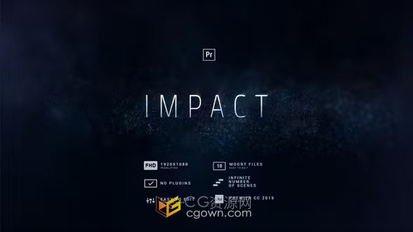 PR模板-Impact Glitter 时尚粒子标题