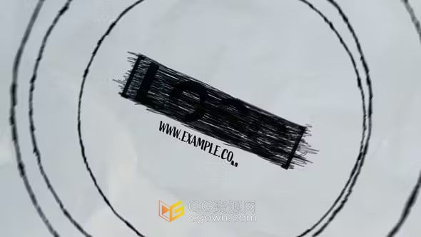 PR工程模板-皱纸展示标记标志动画Marker Logo