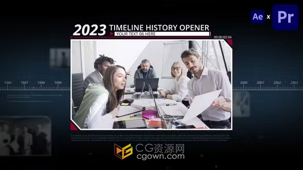 时间线企业发展史公司宣传片制作-AE与PR模板