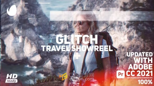 AE与PR模板-故障效果旅行宣传视频Travel Showreel
