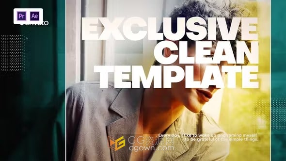 创意干净时尚的幻灯片-AE与PR模板下载