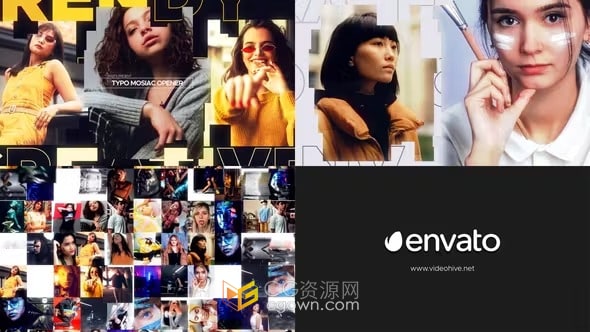 PR模板-照片墙LOGO片头制作商业产品发布活动开场白