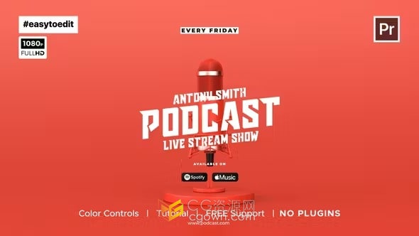 PR模板-现场直播节目片头在线采访开场白