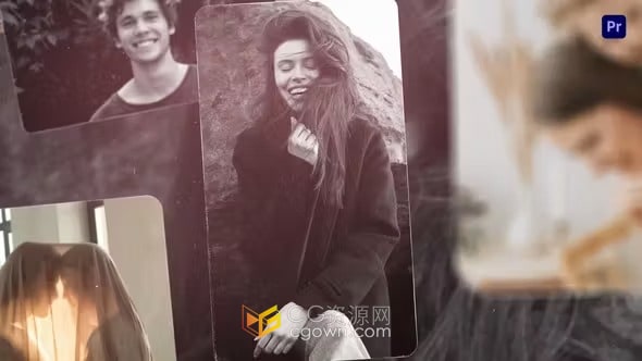 PR模板-蒙太奇效果婚礼视频旅行家庭相册时尚幻灯片